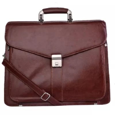 Leather Briefcase - Brown
