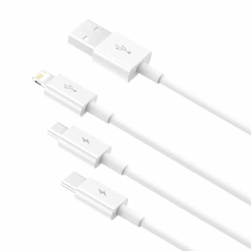 Uperior Series Fast Charging Data Cable Usb To M+l+c 3.5a 1.5m