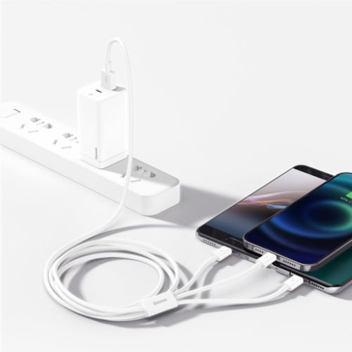 Uperior Series Fast Charging Data Cable Usb To M+l+c 3.5a 1.5m