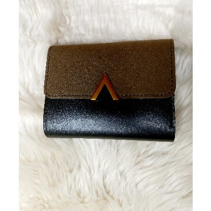 Women's Foldable Pu Leather Wallet - Army Green