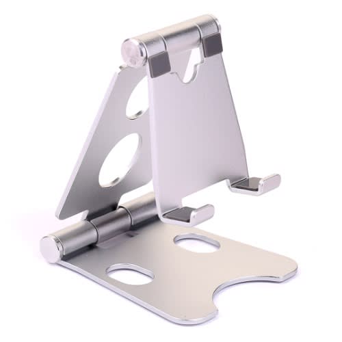 Foldable Desktop Phone Stand Holder- Silver