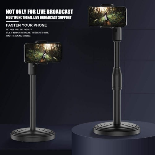 Multi-functional Retractable Mobile Phone Stand For Live Broadcast Desk Table Clip