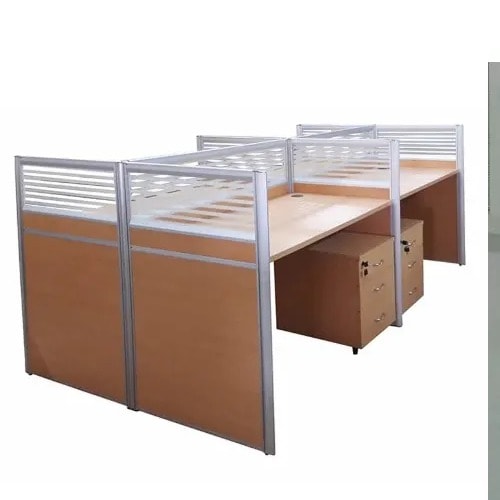 Workstation For 4 - Brown