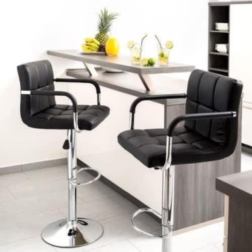 Adjustable Height Bar Stool - Set Of 2