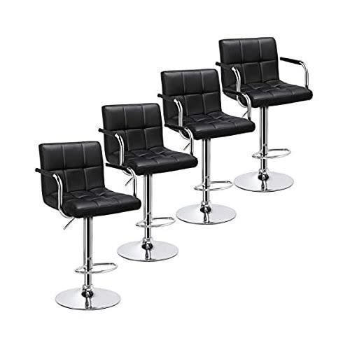 Comfy Adjustable Height Bar Stool - 4pcs