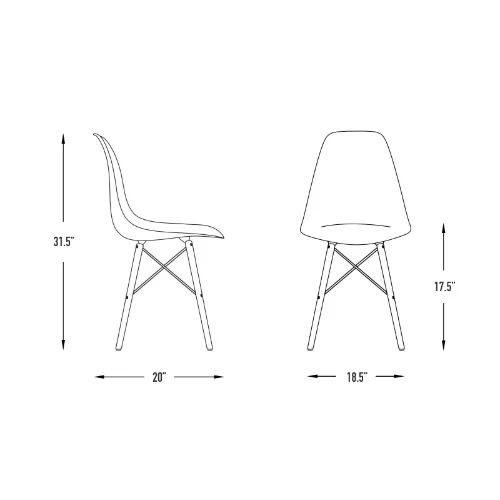 Side Chair - 2 Piece - White
