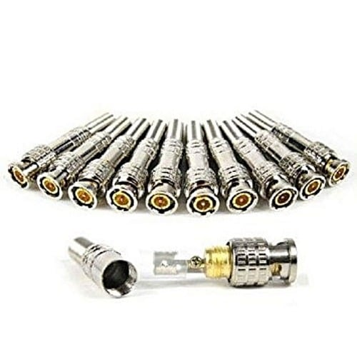 Cctv Bnc Connectors For Surveillance Cameras -50 Pieces