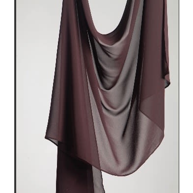 Chiffon Veil - Coffee Brown