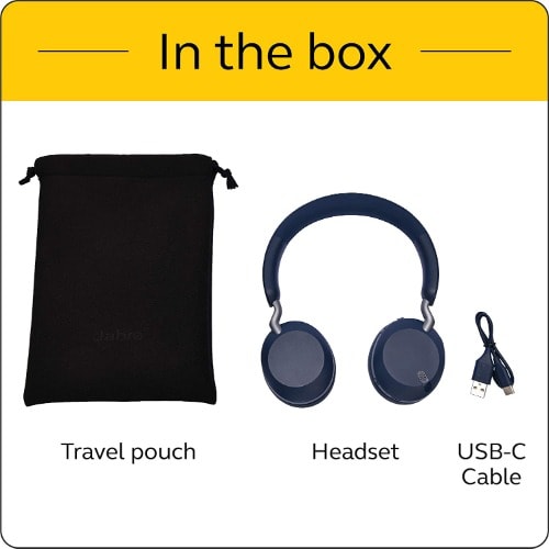 Elite 45h Best-in-class Wireless Headphones, Navy - Biggest Speakers