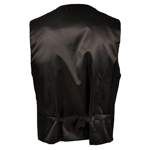 Plain 3 Buttons Waist Coat - Black - MWC-4355