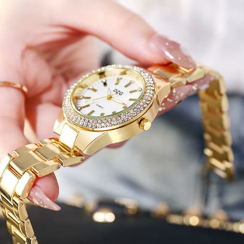 Women Fashion Bracelet Watch Gold