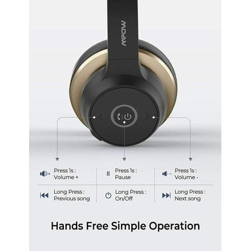 Hc5 V5.0 Bluetooth Headset With Dual Mic - 22hrs Talk Time With For Call Center