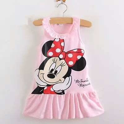 Minnie Mouse Sleeveless Dress-pink