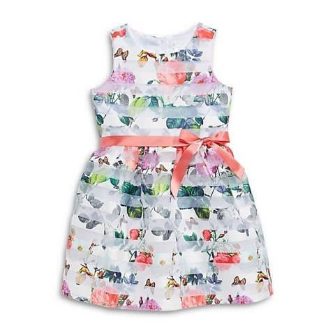 Lavender Little Girl's Floral  Dress
