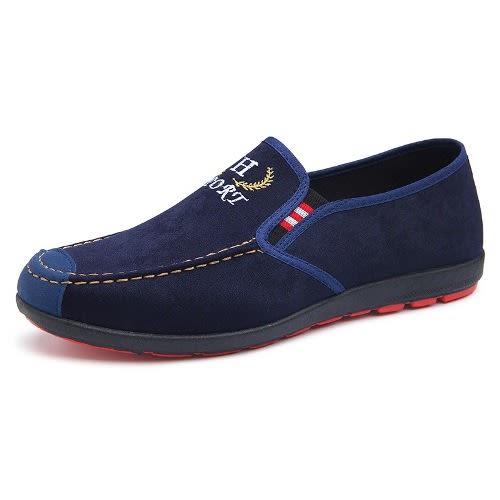 Men's Suede Casual Shoes - Blue