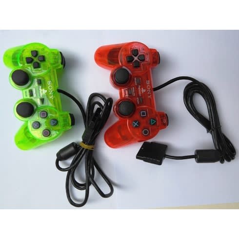 Ps2 Controller Pad - Transparent Green & Red