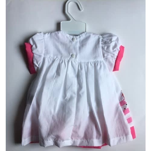 3pcs Cotton White Cape Baby Dress