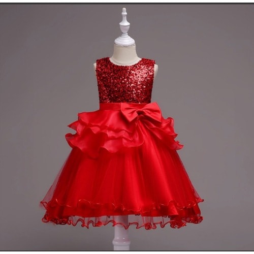 Girl's Party Dress - Red