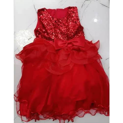 Girl's Party Dress - Red