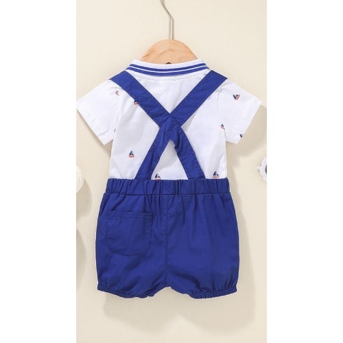 Boy's Shirt & Short With Suspenders