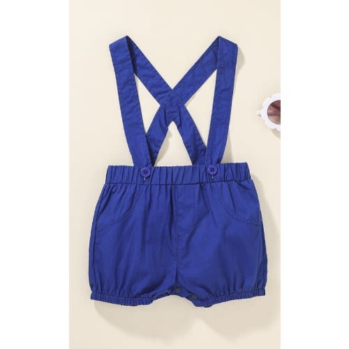 Boy's Shirt & Short With Suspenders