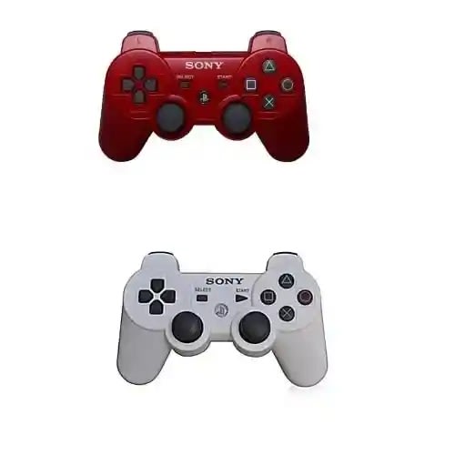 Dual Ps3 Pad Wireless Controller - Red And White