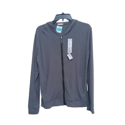 Black Cardigan With Gray Button