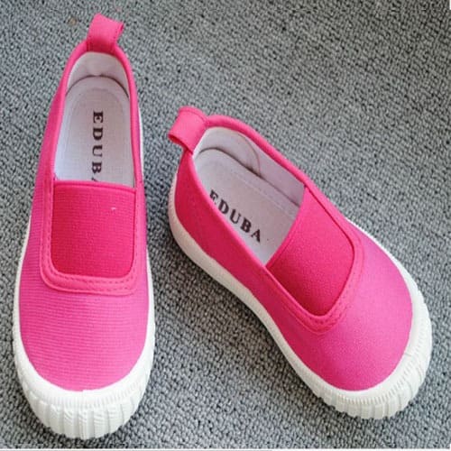 Kids' Pink Canvas Slip-on