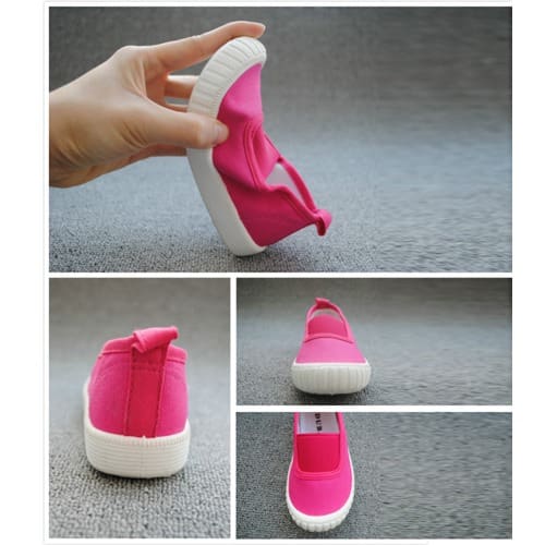 Kids' Pink Canvas Slip-on