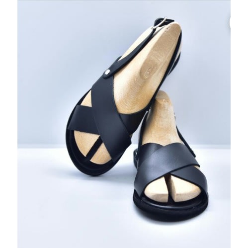 Realwon Classic Crossed Sandals - Black