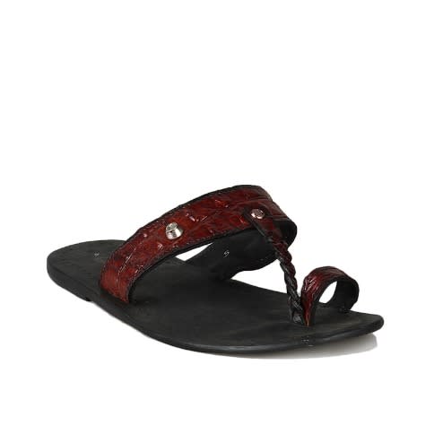 Men's Simple Slides - Brown