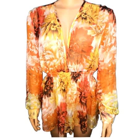 Ladies Floral Print Silk Blouse