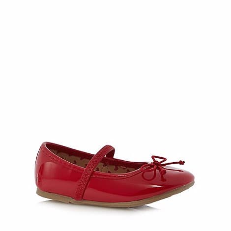 Girl's Patent Bow Pumps - Red