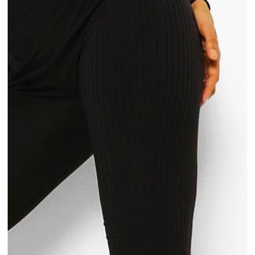 Women’s Ribbed Striped Skinny Flare Leggings
