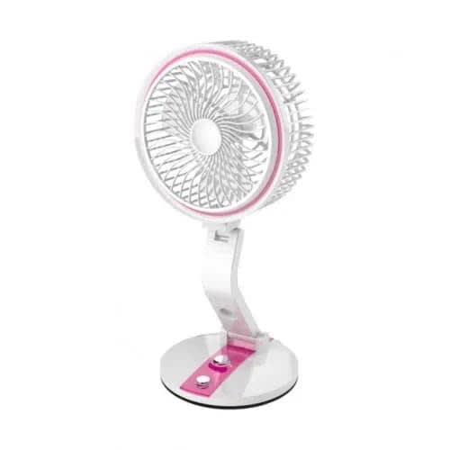Foldable Rechargable Table Top Fan With Led Light