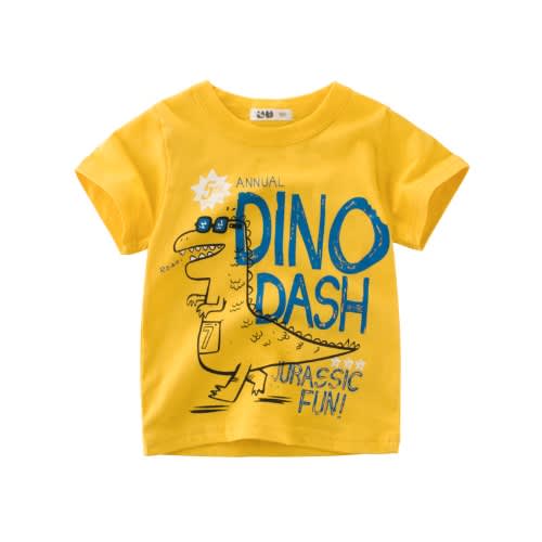 Dino Dash Boy Top- Yellow