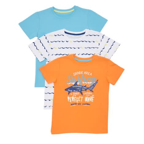 Boys Shark T Shirts- Pack Of 3