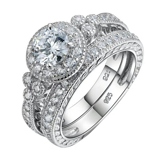 AAA Zirconia Wedding Ring Set