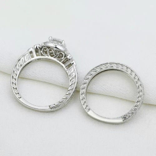 AAA Zirconia Wedding Ring Set