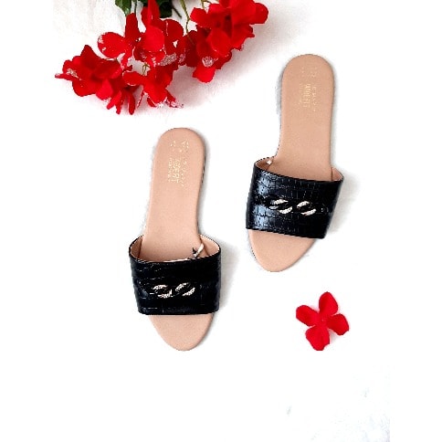 Croc Chain Mules