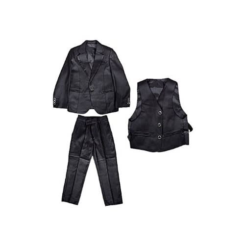 Boys Black Suit, Waist Coat And Pant- 3piece Suit