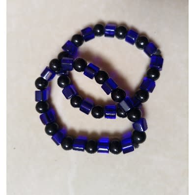 Unisex Glossy Bead Bracelets - 2pcs