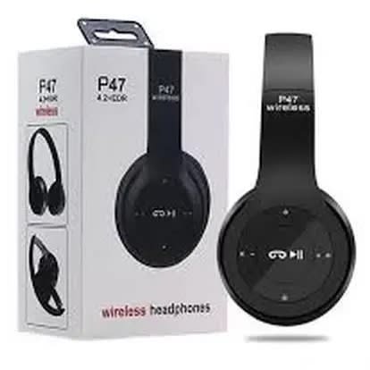 P47 Wireless Bluetooth 5.0 Stereo Overear Foldable Headphones