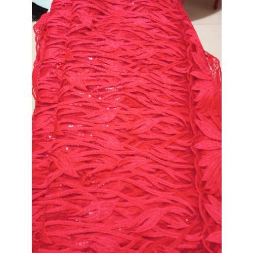 Red Net Lace With Sequin - 4.5yards