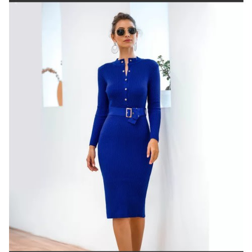 Shirt Dress - Blue