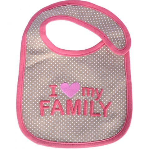 I Love My Family Baby Bibs