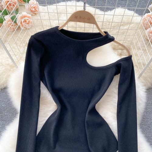 One Shoulder Long Sleeve Bodysuit