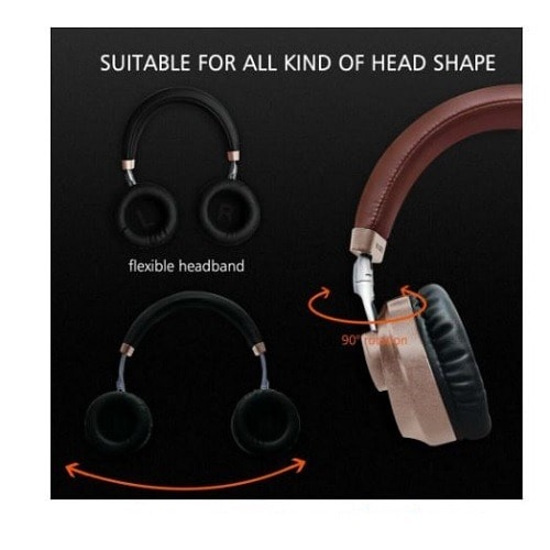 Vj083 Super Bass Bluetooth 5.0 Headset - Gold