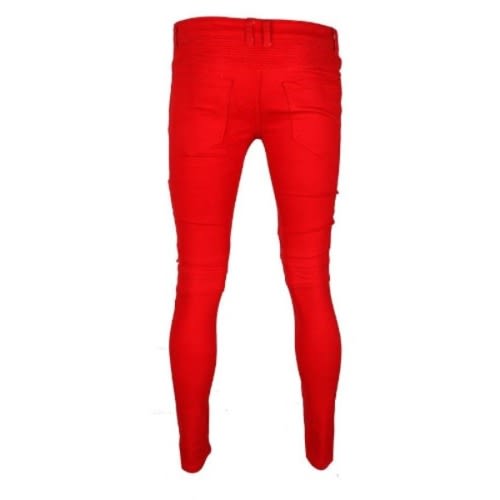 Men's Ripped Cool Stretchy Jeans-red