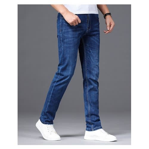 Men's Relaxed Straight Fit Denim Jean - Blue